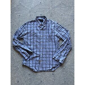 Bonobos Long Sleeve Button Shirt - Grey/Blue‎ - Large Slim Fit